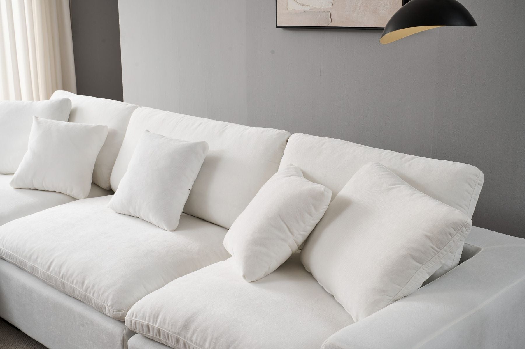 Norwick White Cloud Sectional Sofa – 4-Piece
