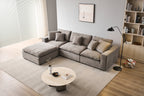 Norwick Grey Cloud Sectional Sofa – 4-Piece