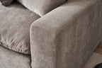Norwick Grey Cloud Sectional Sofa – 4-Piece