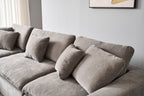 Norwick Grey Cloud Sectional Sofa – 4-Piece