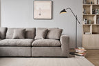 Norwick Grey Cloud Sectional Sofa – 4-Piece