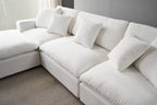 Norwick White Cloud Sectional Sofa – 4-Piece